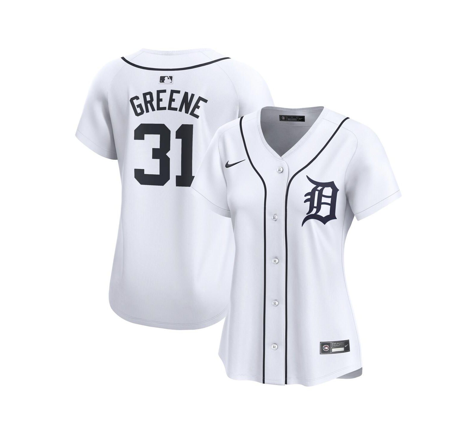 Женская джерси Nike Riley Greene White Detroit Tigers Home Limited Player
