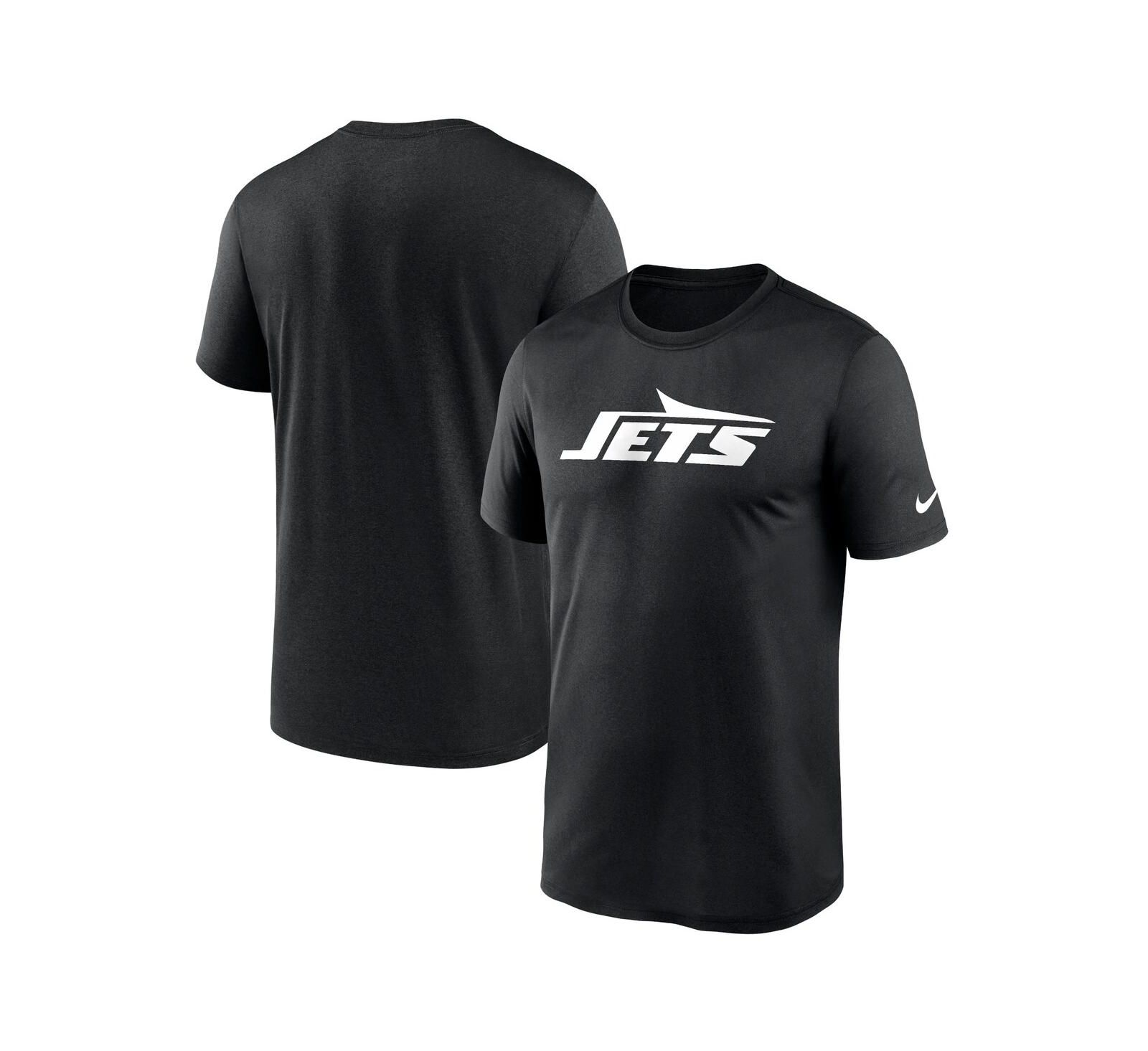 Nike Men's Black New York Jets Primetime Legend Wordmark Performance T-Shirt