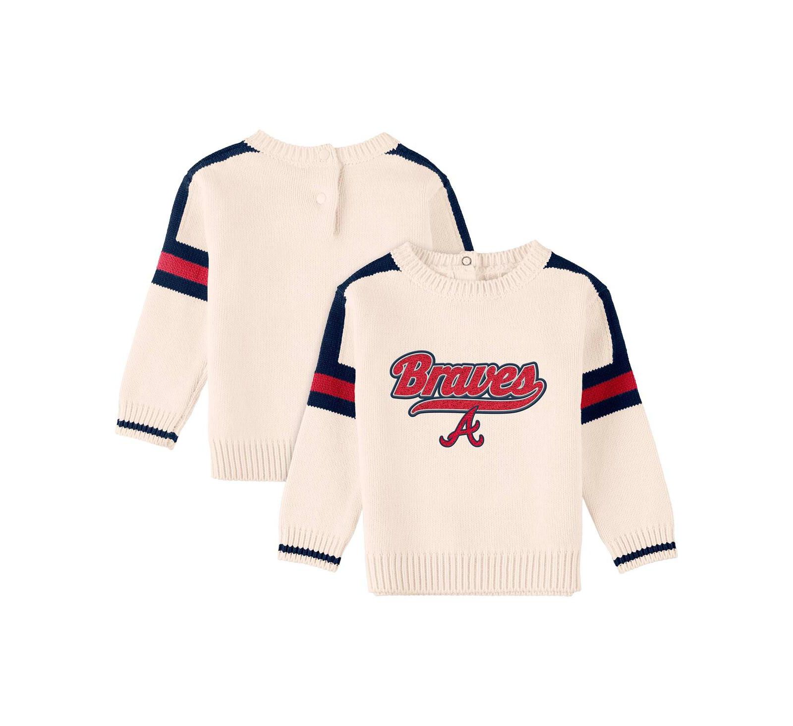 Свитер WEAR by Erin Andrews для малышей Atlanta Braves Cream