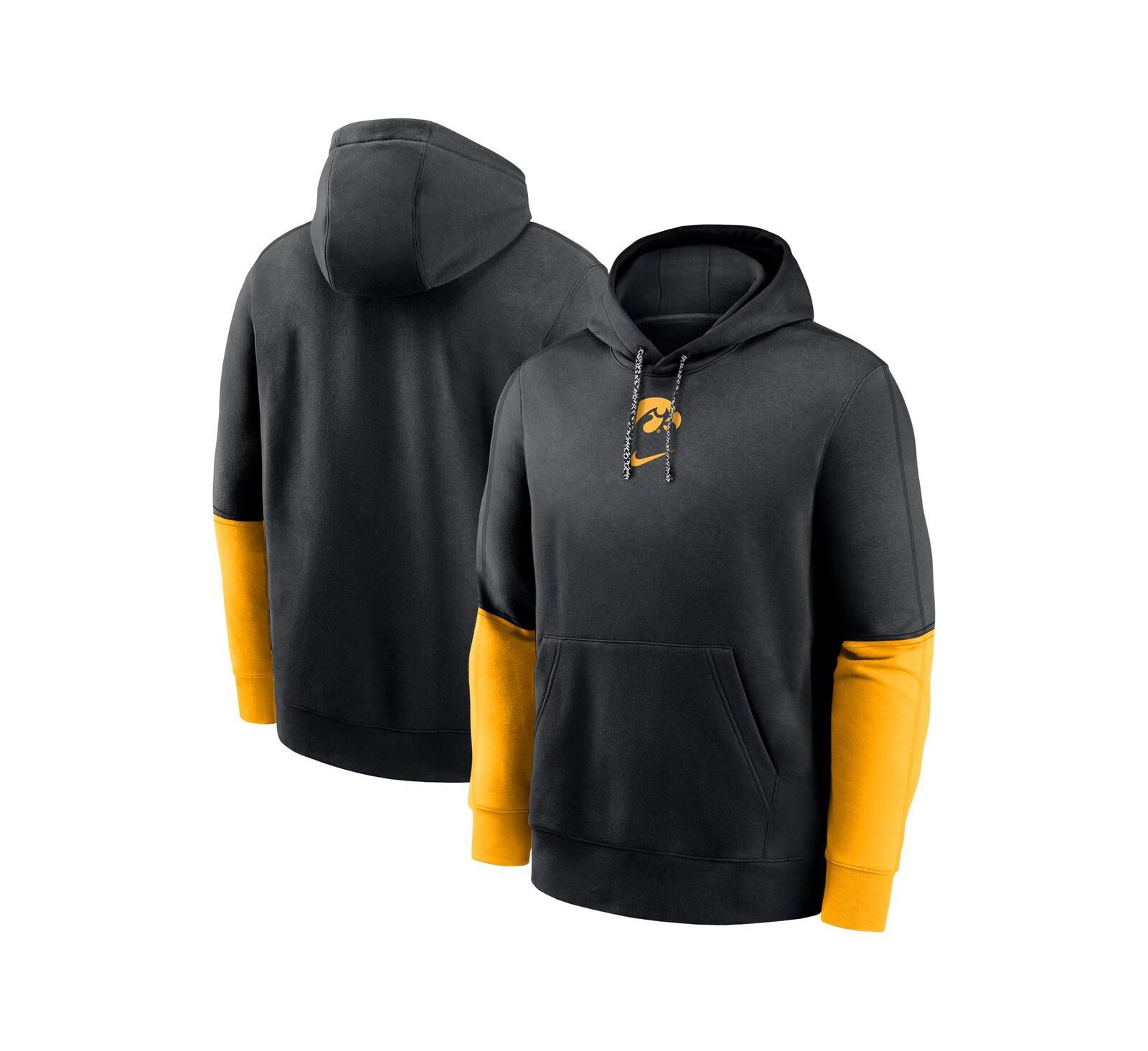 Мужское худи Nike Black/Gold Iowa Hawkeyes 2024 Sideline Club Pullover