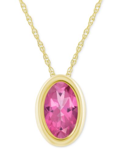 Pink Topaz / Yellow Gold