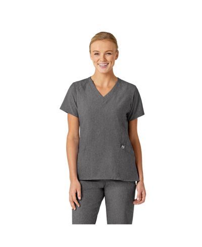 Wink Plus Size W123 Stylized V-Neck Scrub Top