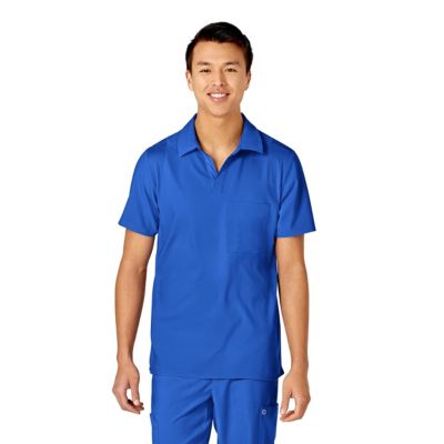 Wink Men's W123 Collar Scrub Top