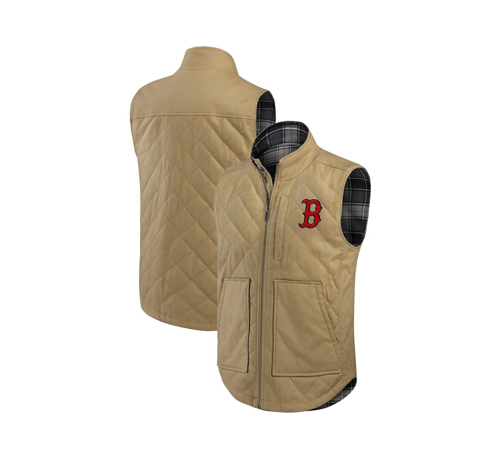 Мужской жилет Darius Rucker Collection by Fanatics Boston Red Sox, клетчатый, двусторонний