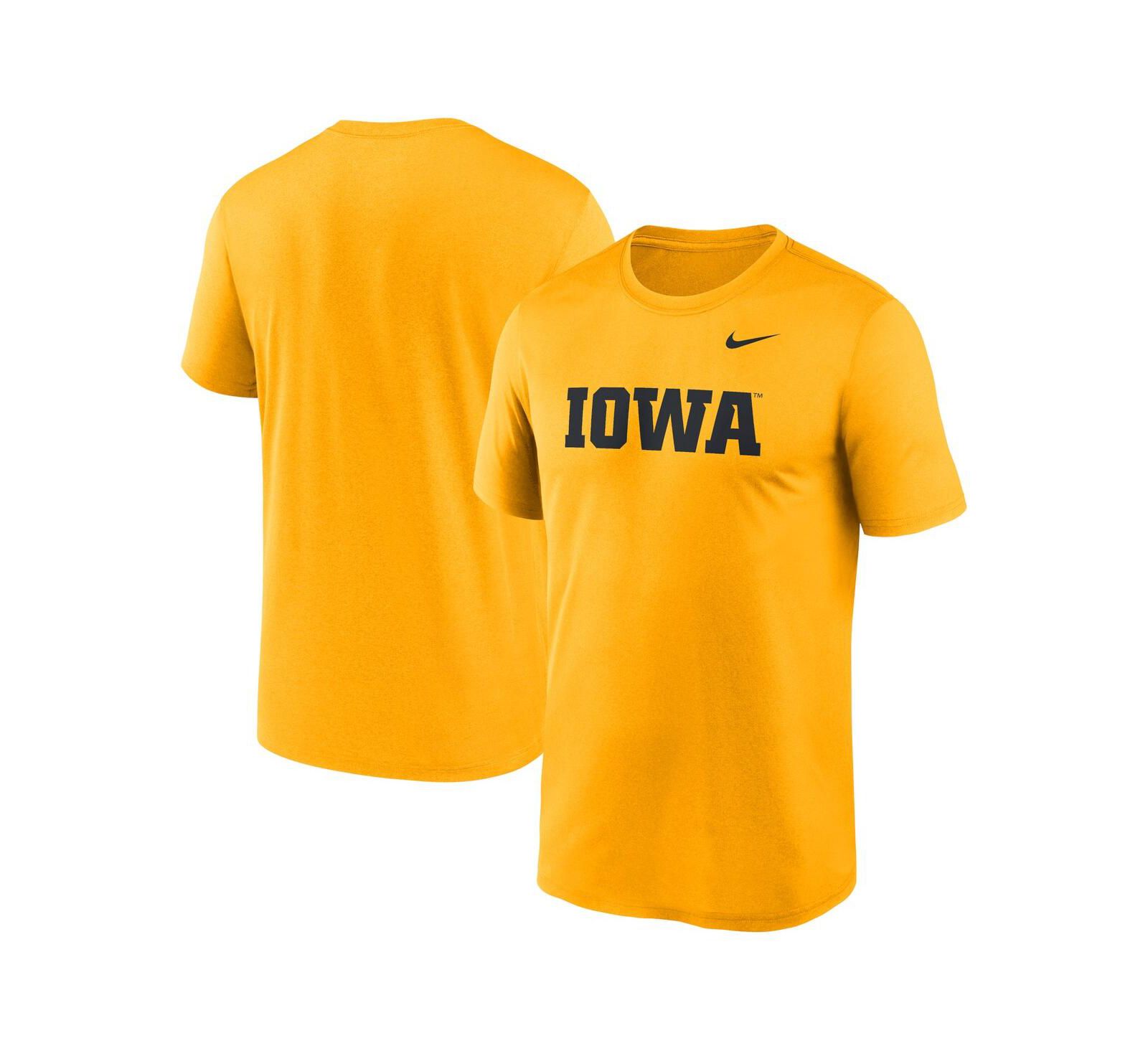 Nike Men's Gold Iowa Hawkeyes Primetime Legend Wordmark T-Shirt