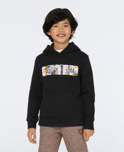SCOTCH & SODA Big Boys Graphic Fleece Hoodie