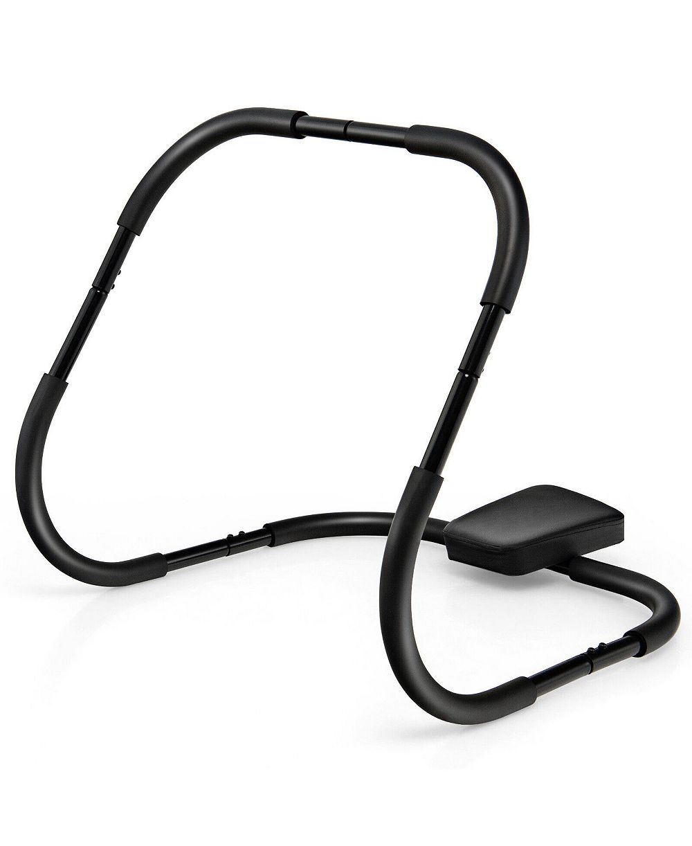 Portable Ab Trainer with Padded Headrest and Foam Grip Handles