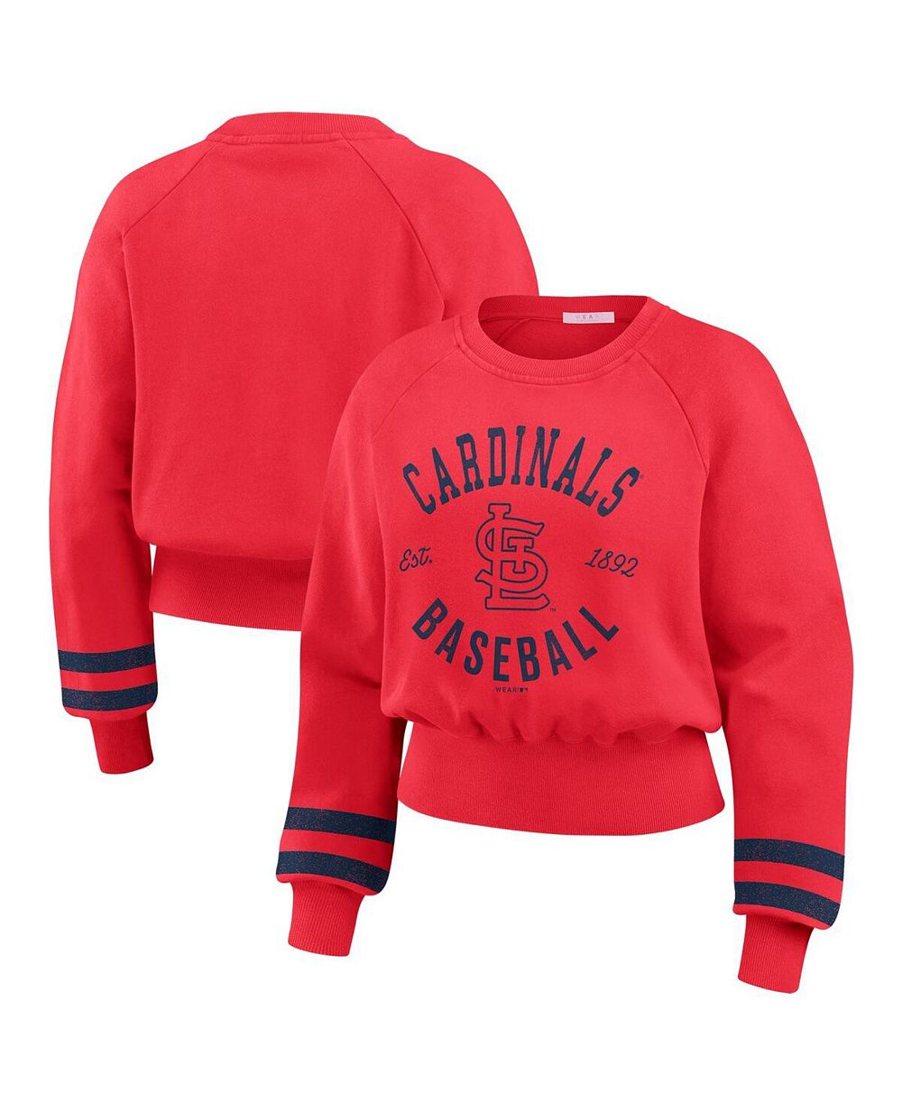 Женская винтажная укороченная толстовка WEAR by Erin Andrews, красная, St. Louis Cardinals