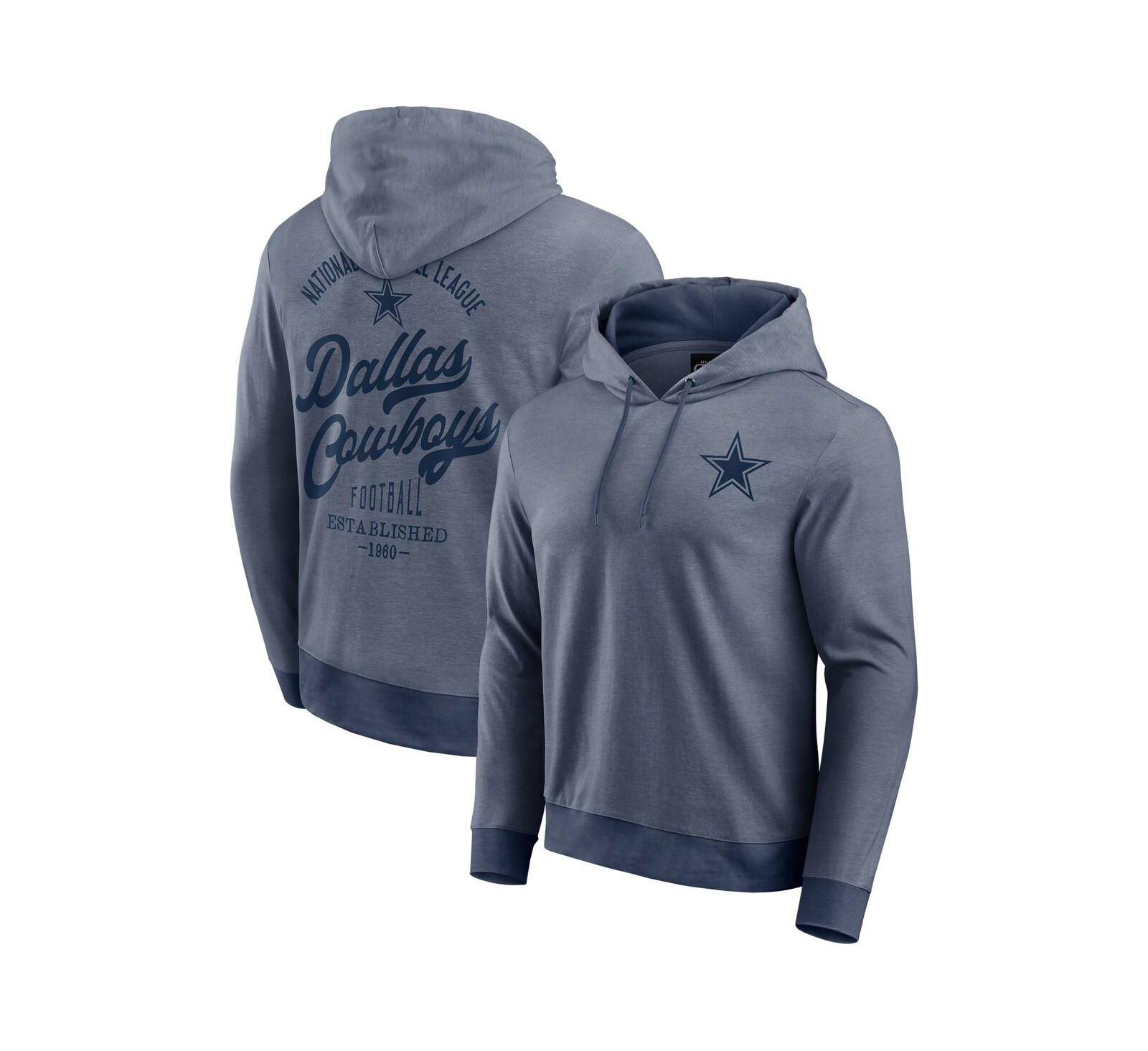 Fanatics Men's Navy Dallas Cowboys Tonal Knit Pullover Hoodie