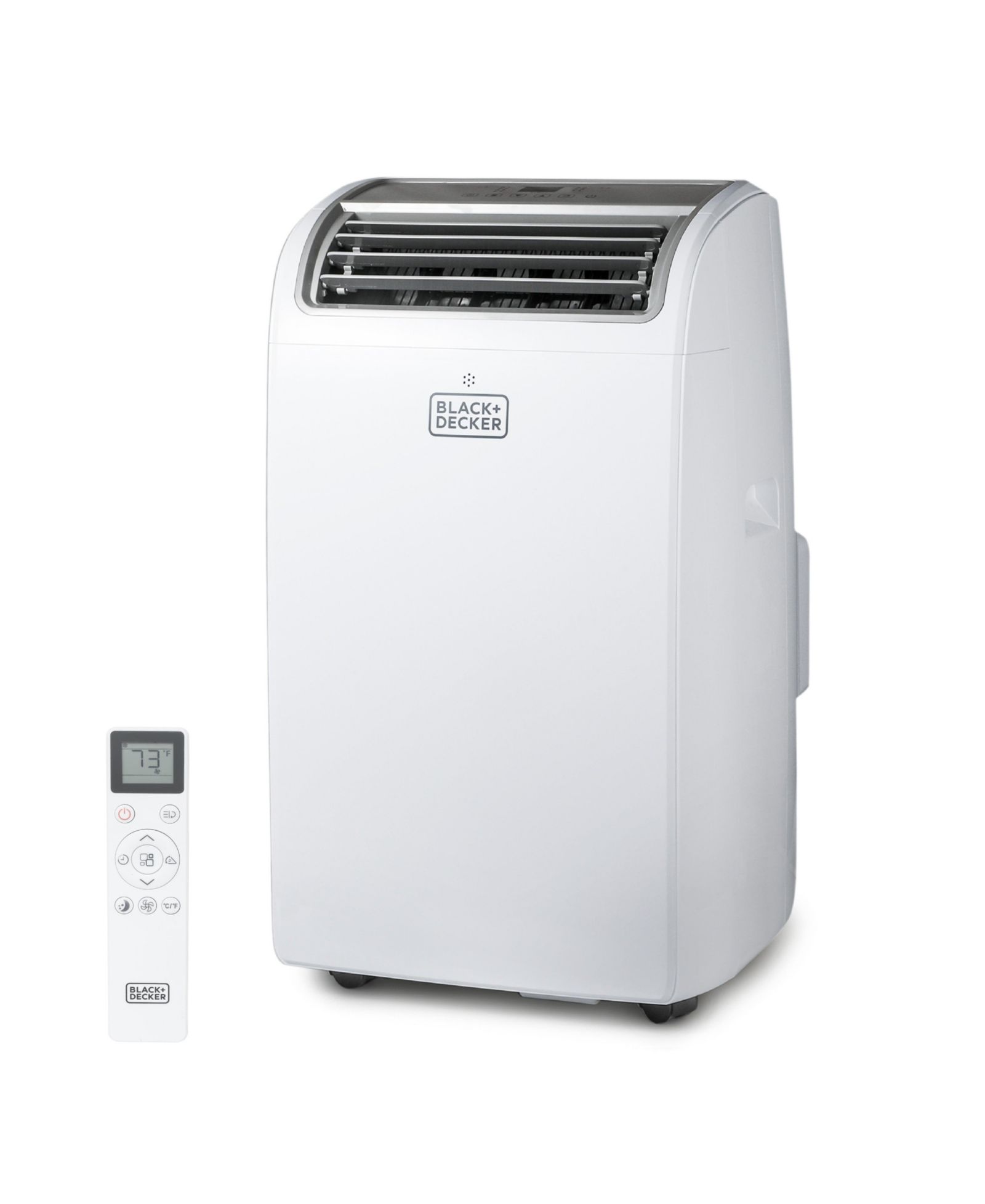 BLACK+DECKER Portable Air Conditioner, 14,000 BTU (10,200 BTU SACC) for Rooms Up To 700 Sq. Ft., Follow Me Remote Control, BPT10WTB