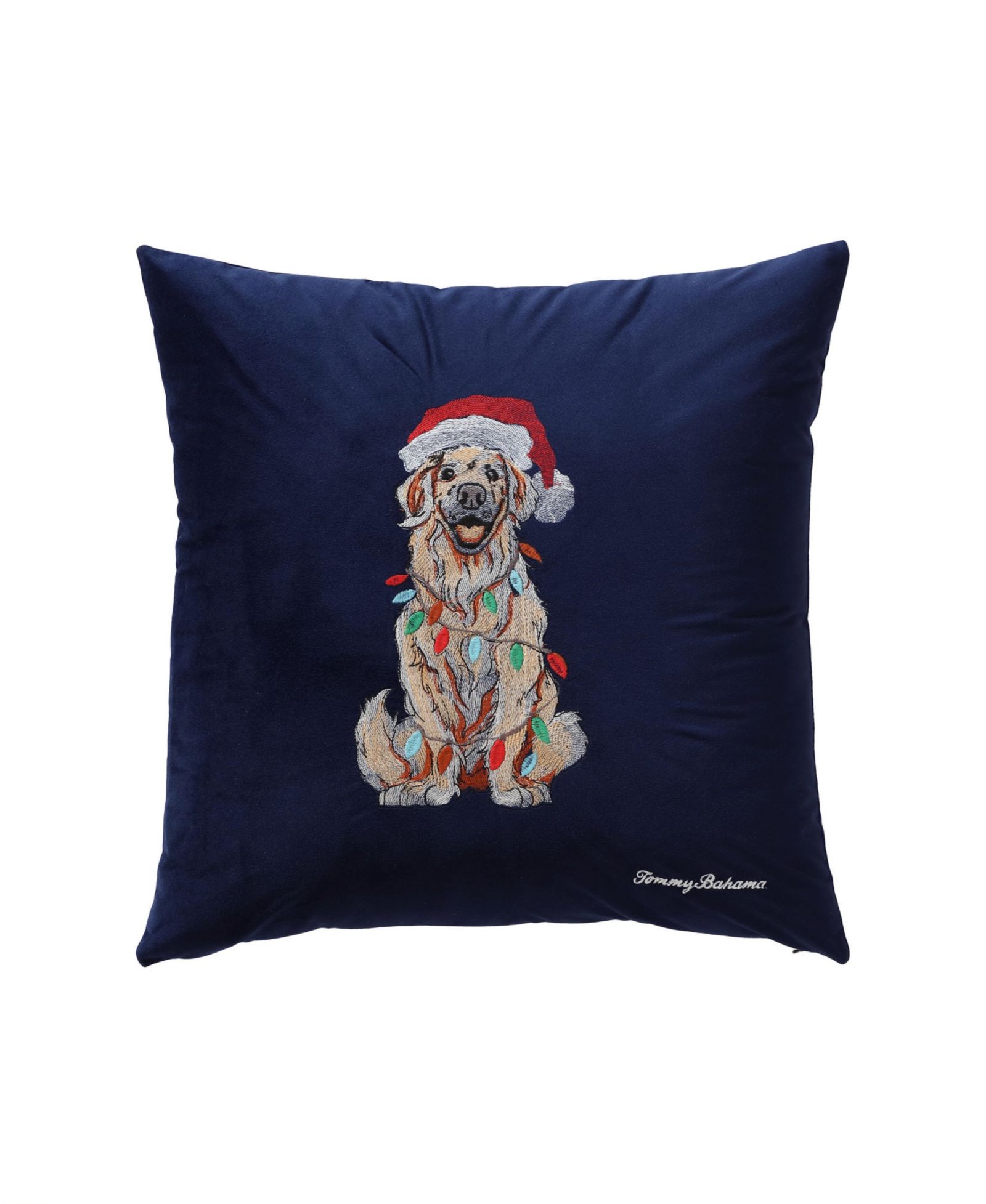 Tommy Bahama Home Holiday Retriever Felt Decorative Pillow, 20" x 20"
