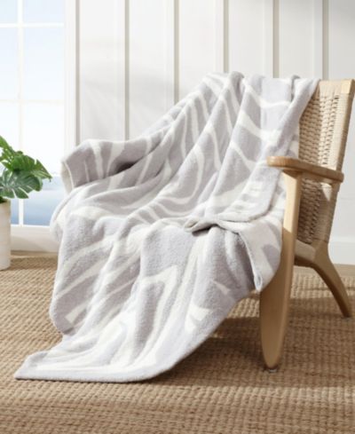 Tommy Bahama Home Вязаный плед Jungle Zebra, 70" X 50"