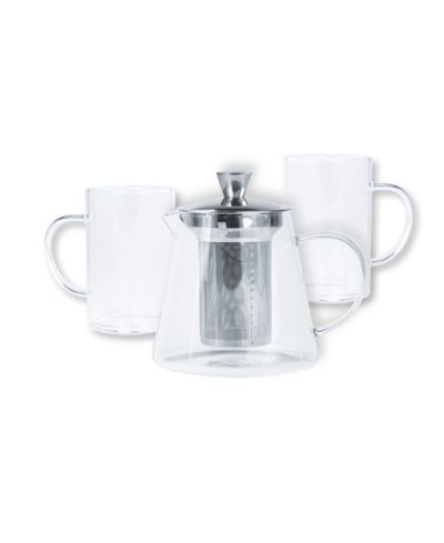Oolong Glass набор из чайника и кружки, 3 предмета, из стекла