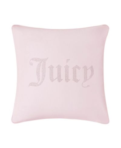 Juicy Couture Rhinestone Logo Decorative Pillow, 20" x 20"