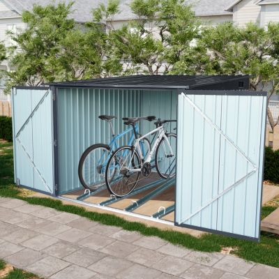 Streamdale Furniture Outdoor Steel Bike Shed (Black