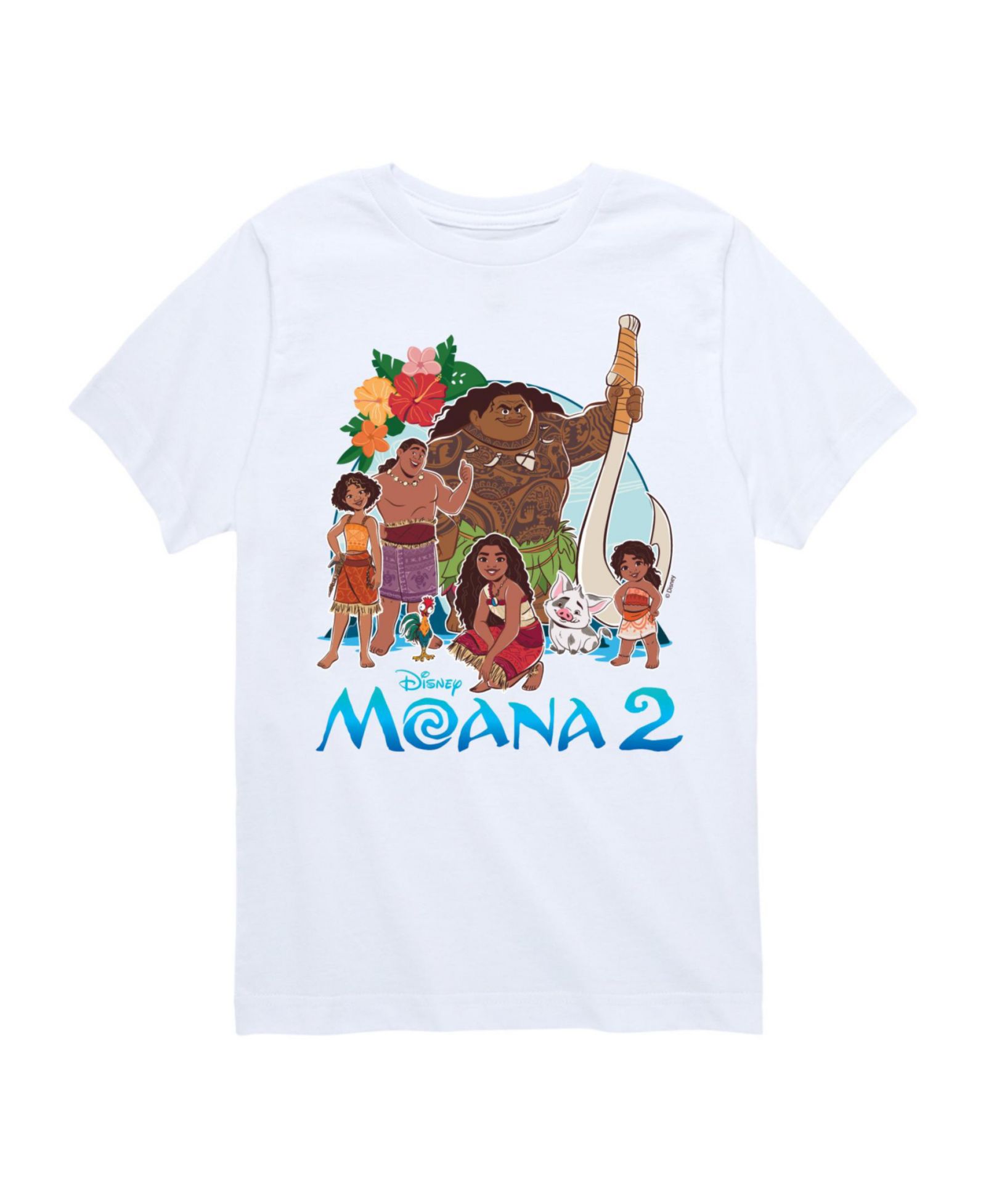 Детская футболка Moana с коротким рукавом и принтом