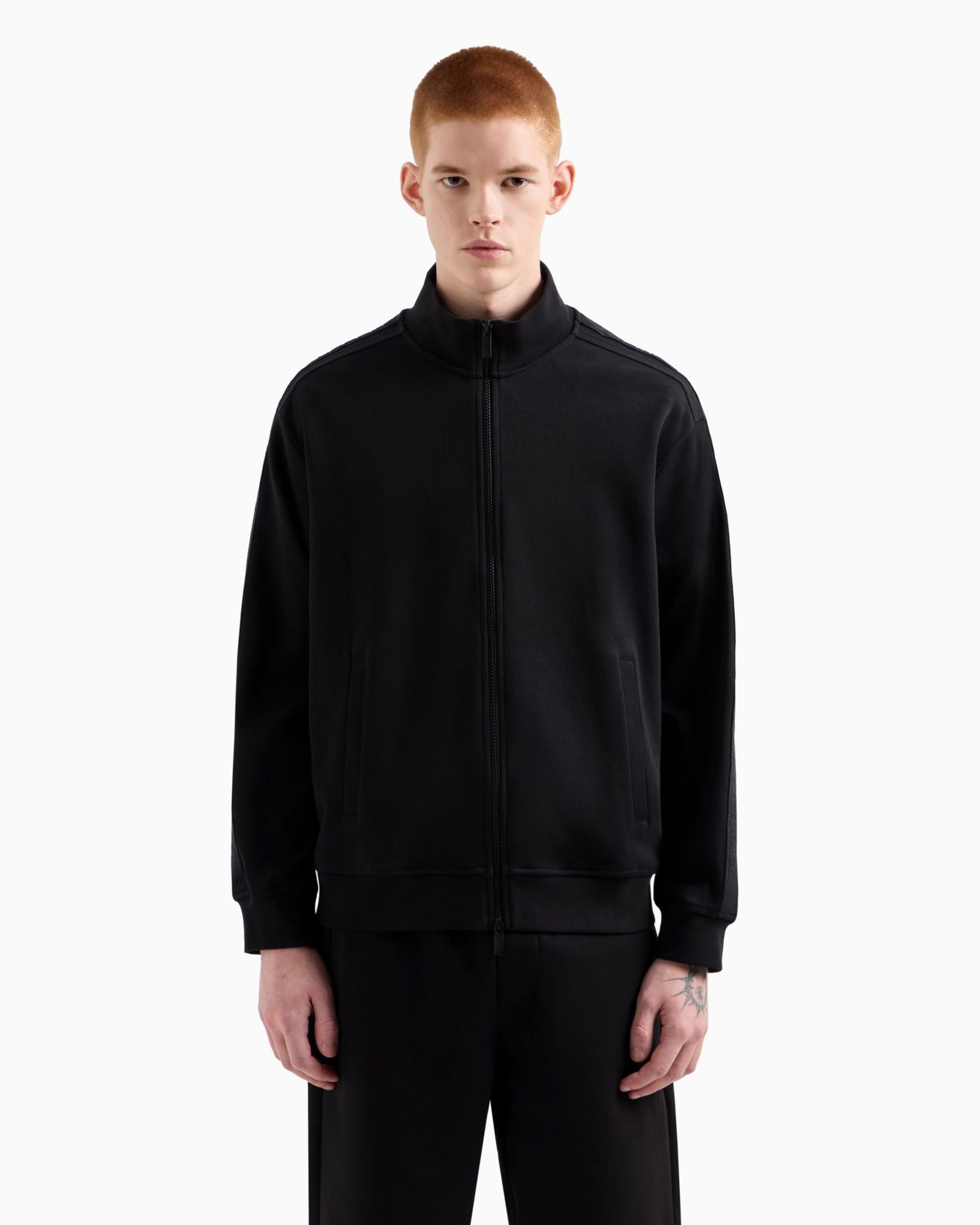 A|X Armani Exchange Мужской Regular-Fit Logo Tape Full-Zip Track Jacket