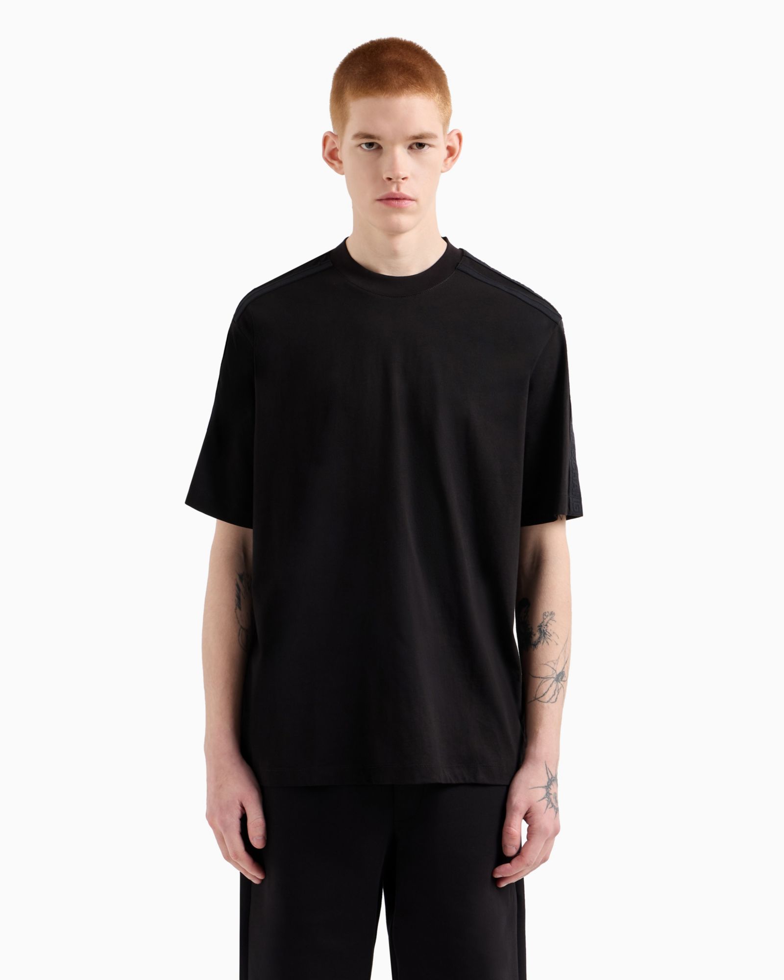A|X Armani Exchange Men's Regular-Fit Logo Tape T-Shirt