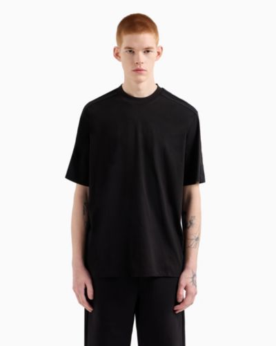 A|X Armani Exchange Men's Regular-Fit Logo Tape T-Shirt