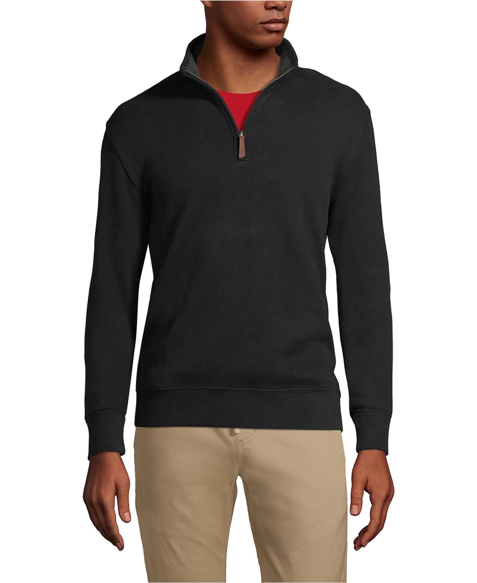 Свитер Lands' End Men's Bedford Rib Quarter Zip Pullover