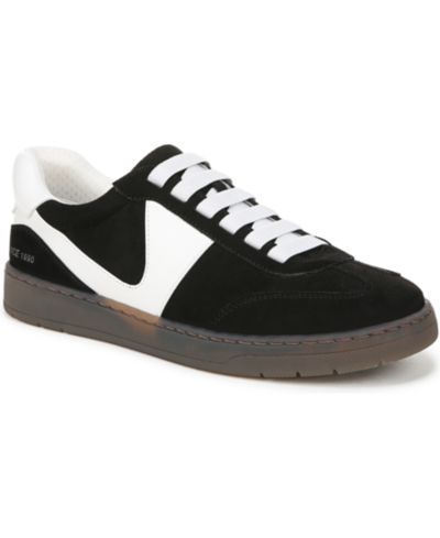 Black/White Fabric/Faux Leather