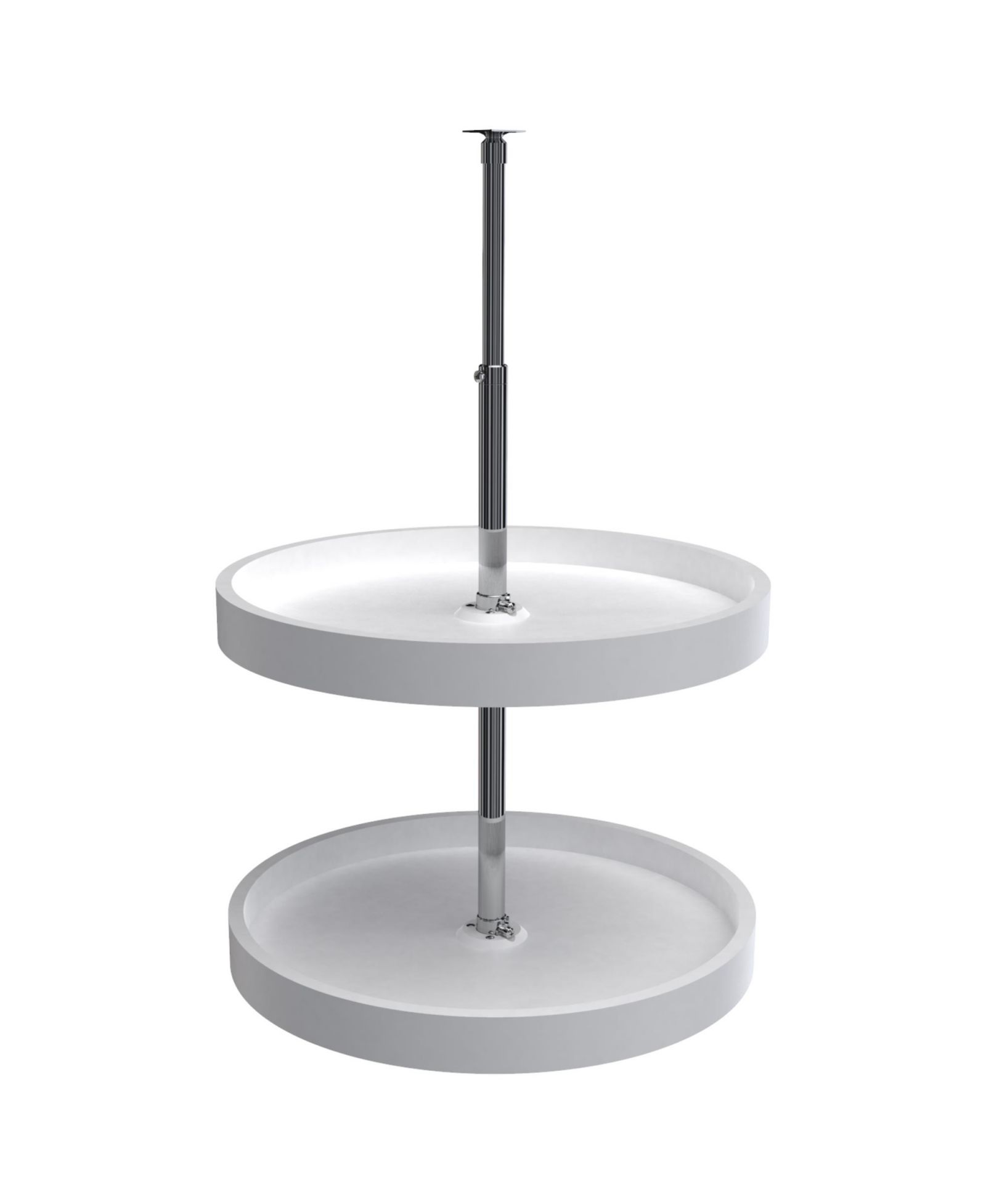 Rev-A-Shelf 20'' Lazy Susan Full-Circle Polymer 2-Shelf, White, 6012-20-11-52