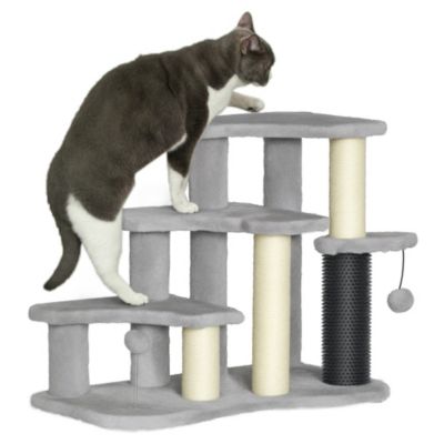 PawHut 2 in 1 Cat Tree Tower Pet Stairs with Scratching Tickling Post