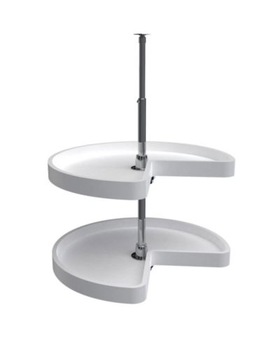 Rev-A-Shelf 24'' Kidney Lazy Susan Corner Wall Cabinet 2-Shelf, 6472-24-11-52