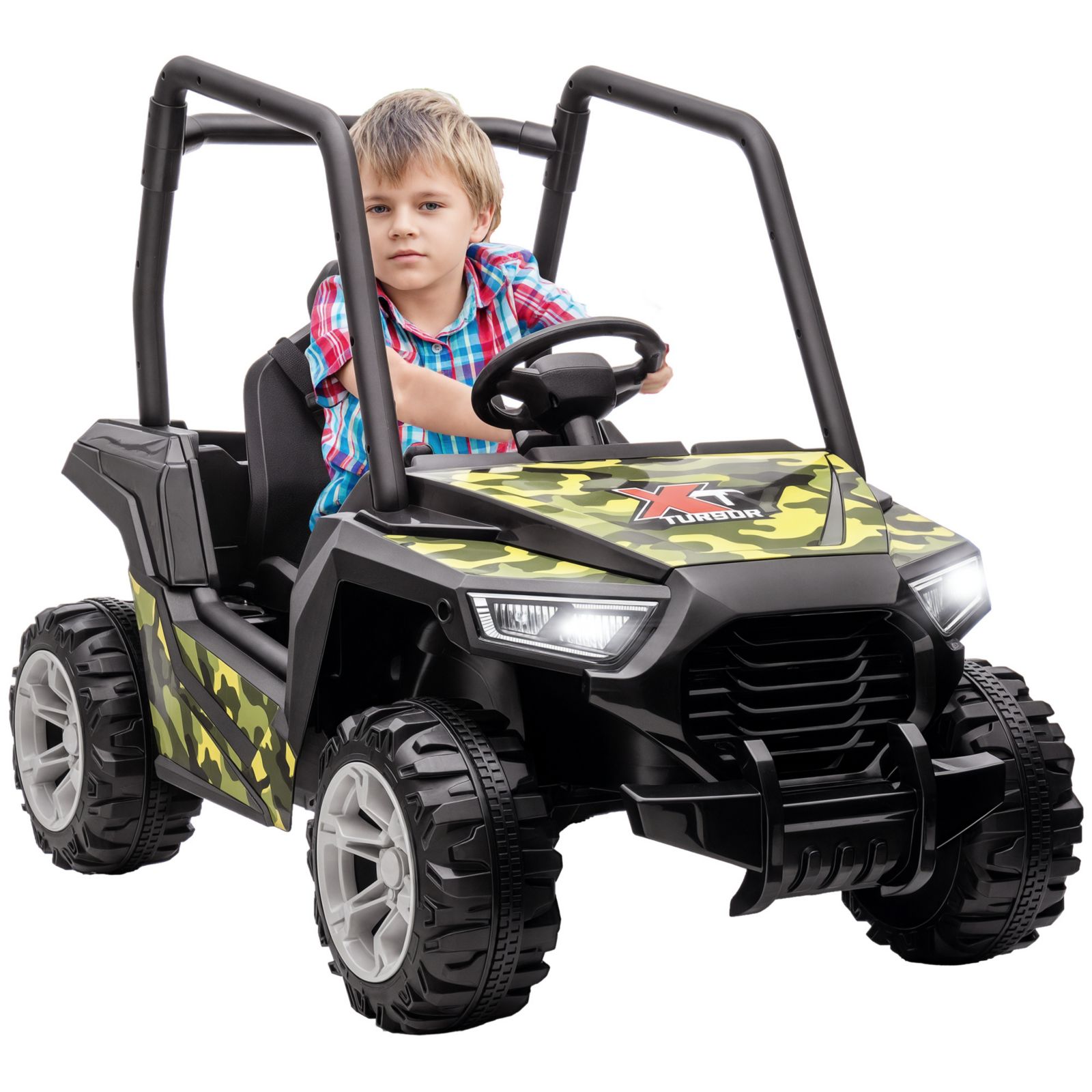 Qaba 12V Kids Electric Car with Parent Remote Control, Spring Suspension, 66 lbs Capacity, Ages 3-6