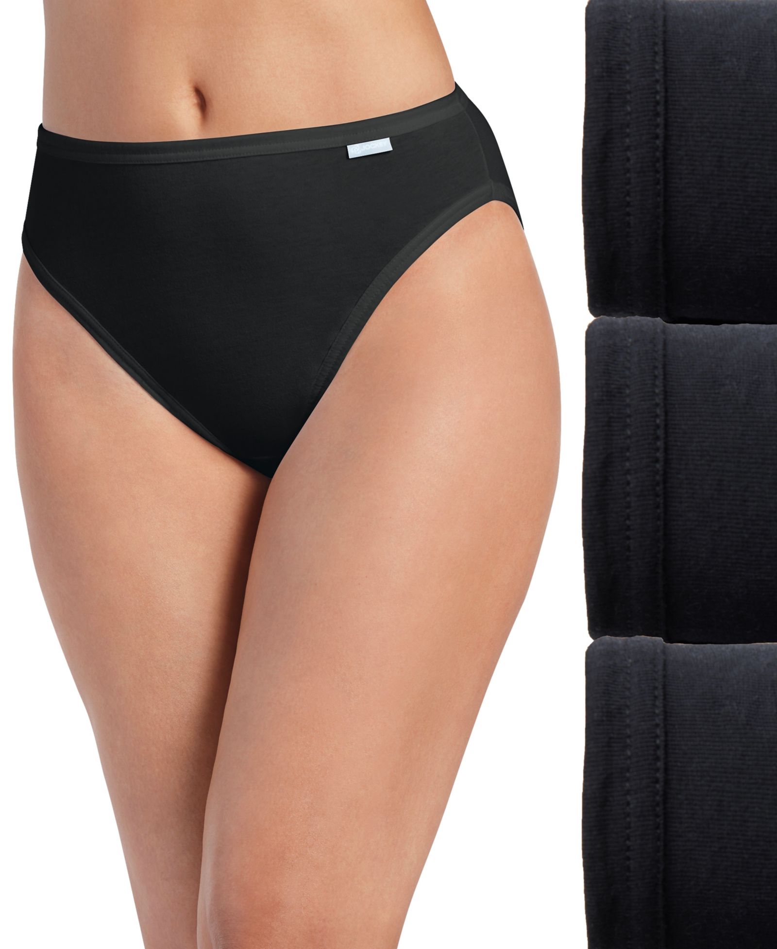 Jockey Women's Elance French Cut 3 Pack Underwear 1485 1487, Extended Sizes