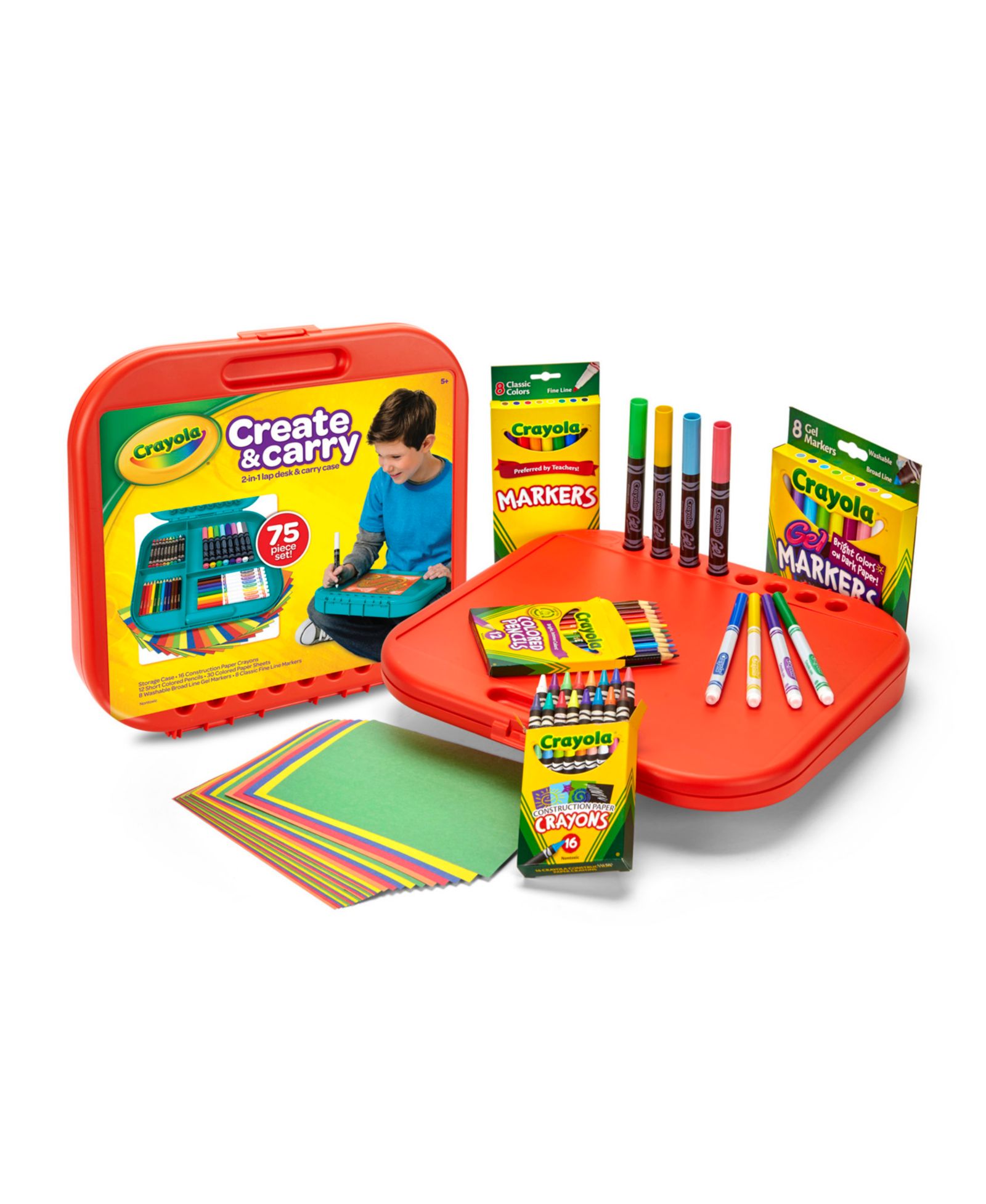 Кейс для творчества Crayola Create N Carry, 75 Pieces