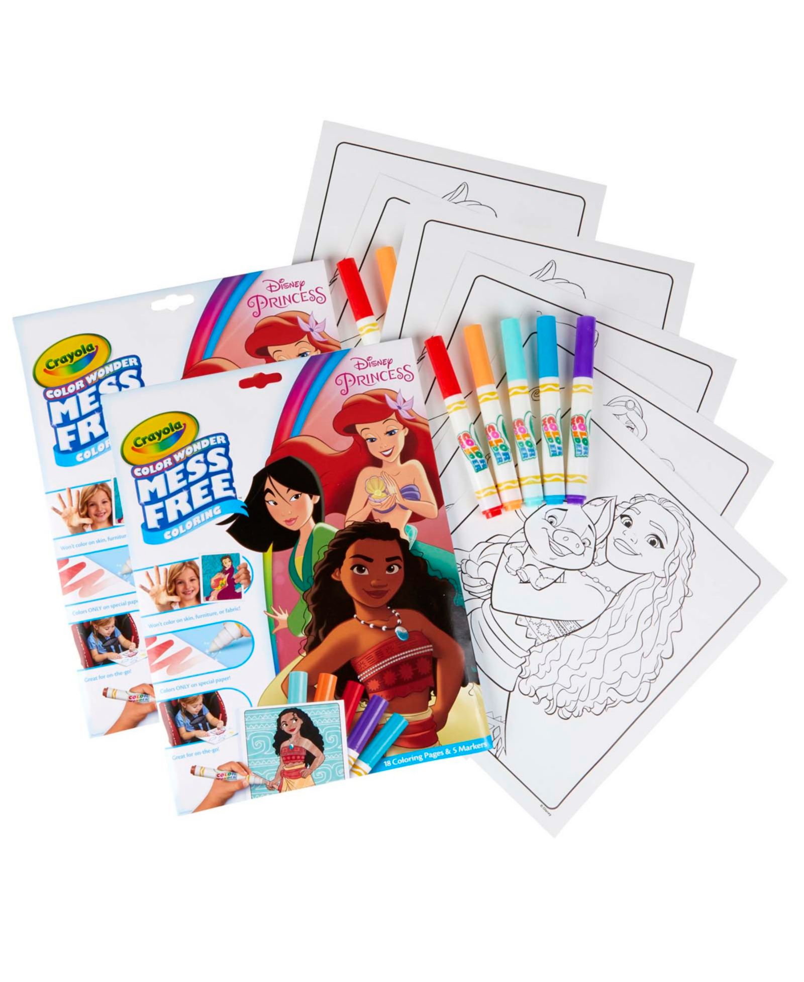 Набор маркеров Crayola Color Wonder Mess Free Princess