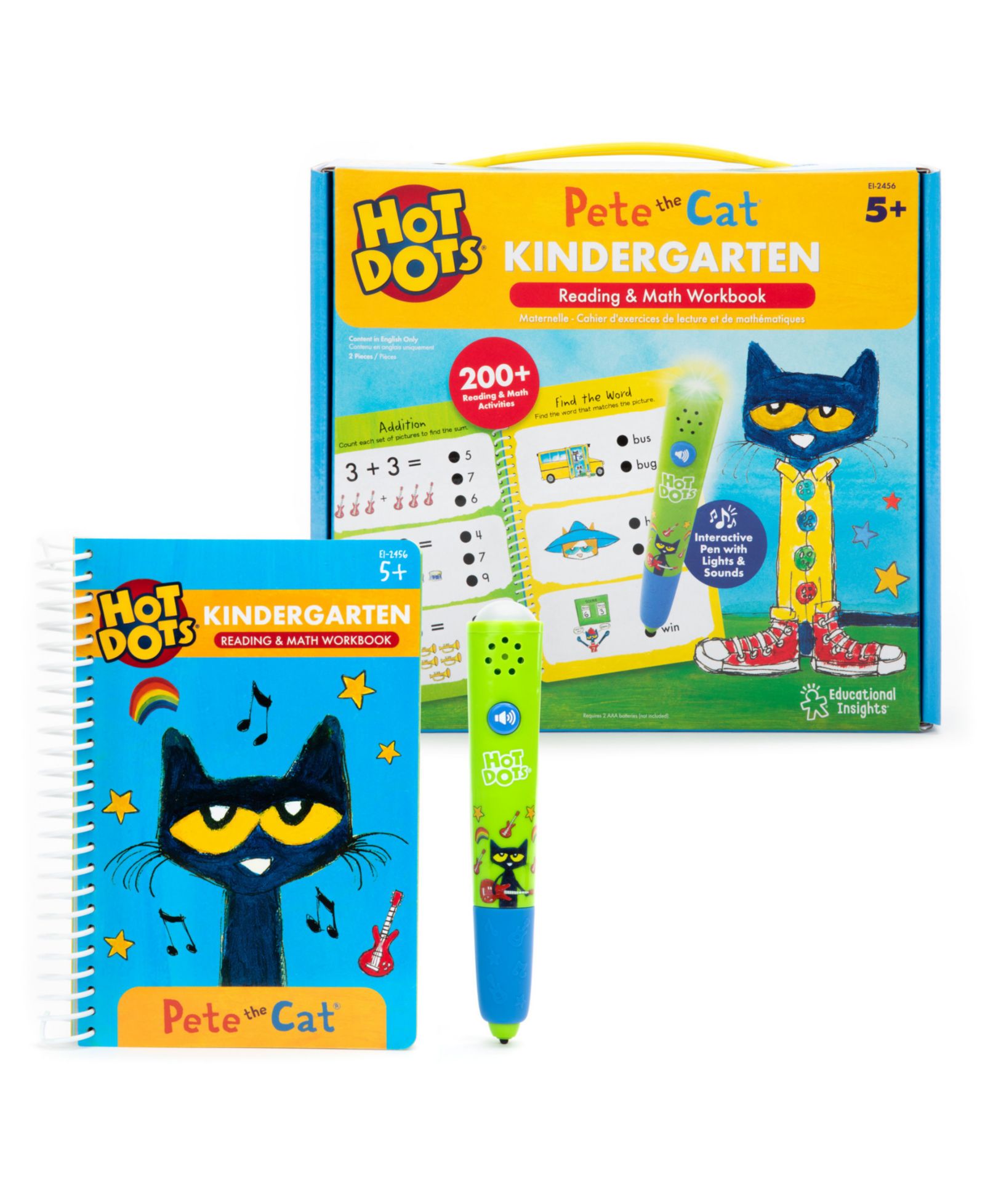 Детская развивающая игра Educational Insights Hot Dots Pete the Cat Kindergarten Reading Math