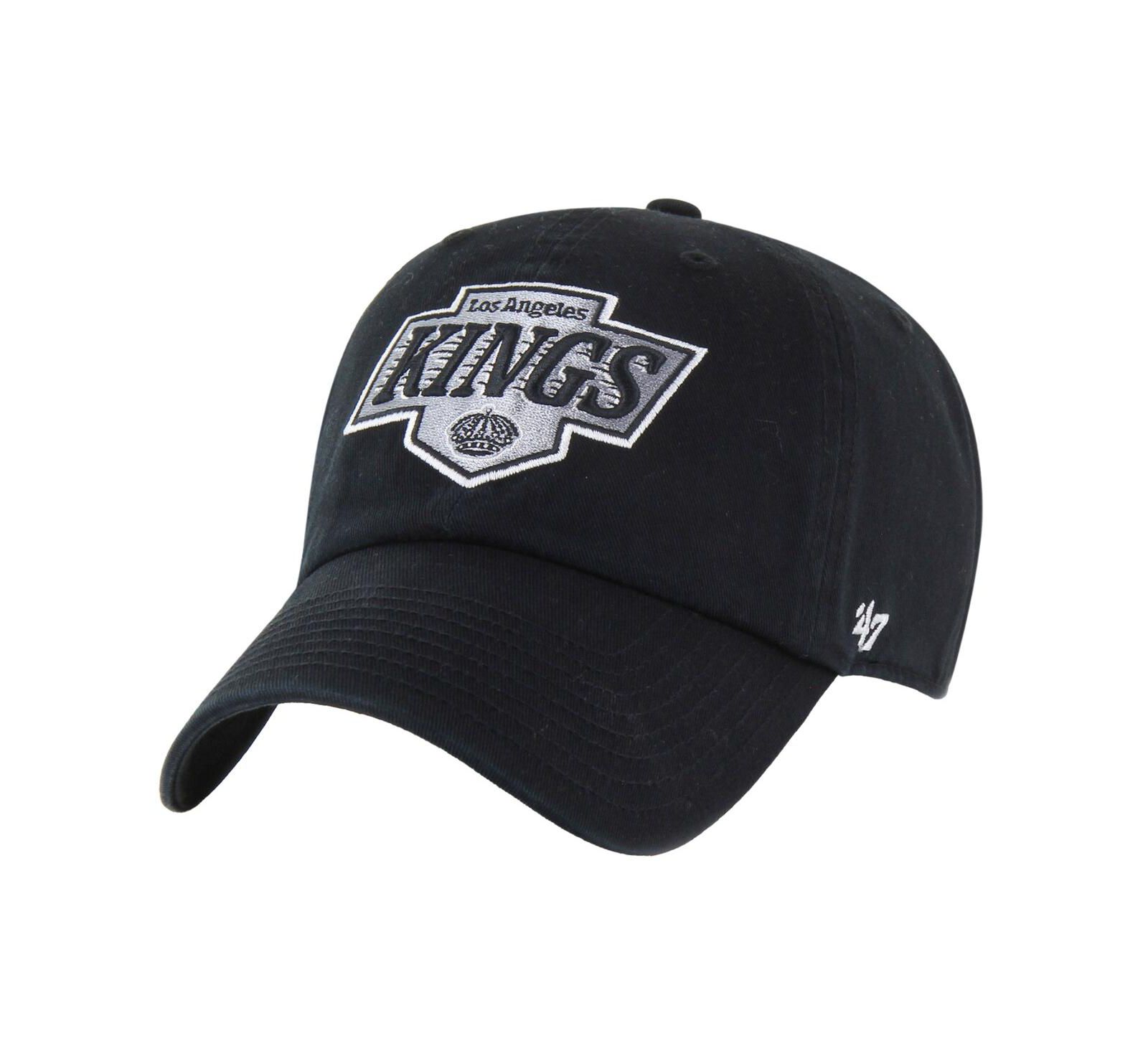 '47 Brand Men's Black Los Angeles Kings Core Logo Clean Up Adjustable Hat