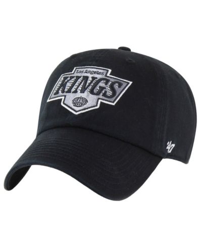 '47 Brand Men's Black Los Angeles Kings Core Logo Clean Up Adjustable Hat