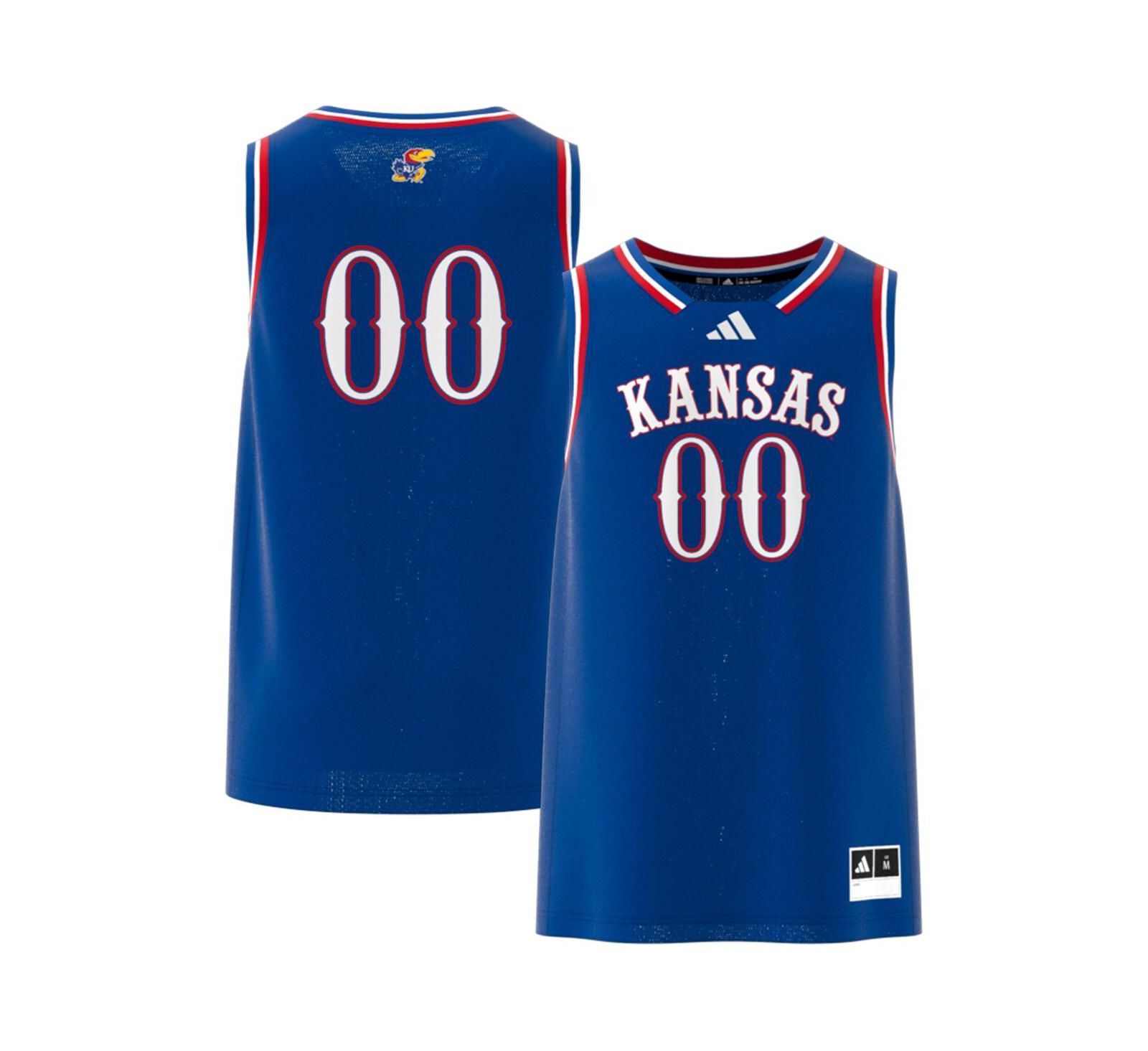 Мужская джерси Adidas 00 Royal Kansas Jayhawks Swingman