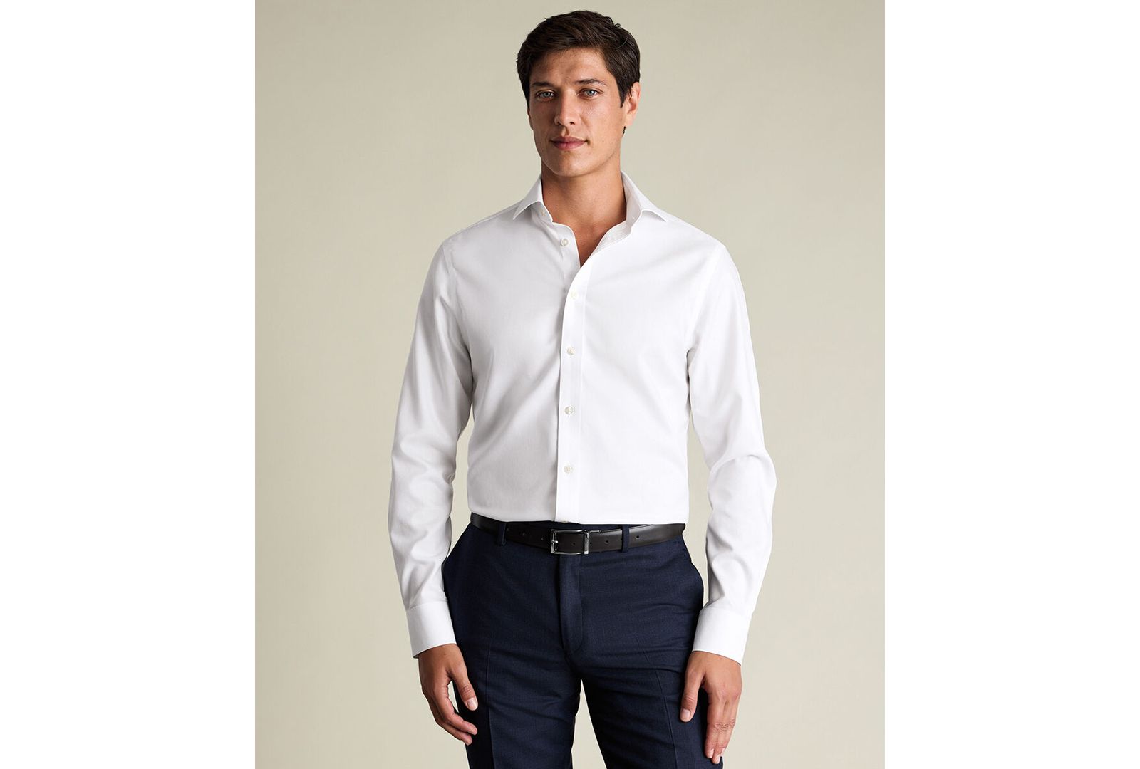 Charles Tyrwhitt Мужской Slim-Fit Spread Collar Dress Shirt