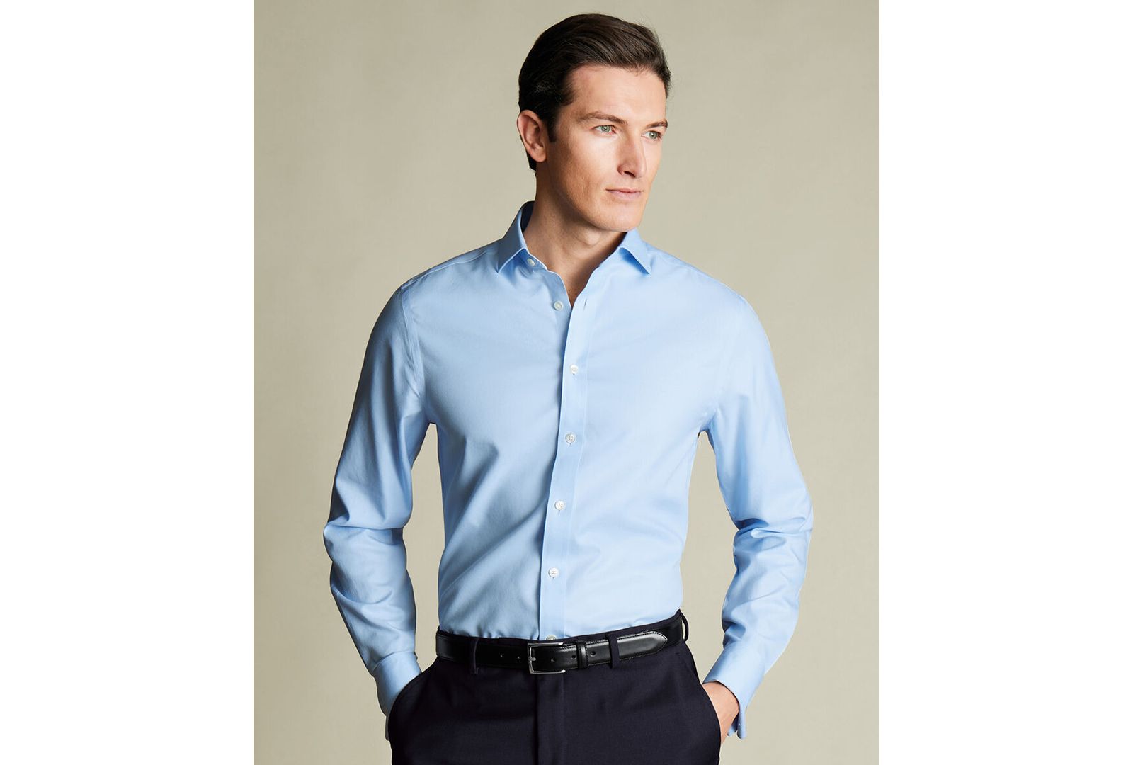 Мужская рубашка Charles Tyrwhitt Slim-Fit из твиля