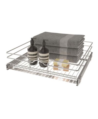Rev-A-Shelf Pullout Basket Organizer for Kitchen or Vanity Cabinets, 21 x 20 In, 5WB1-2120CR-1