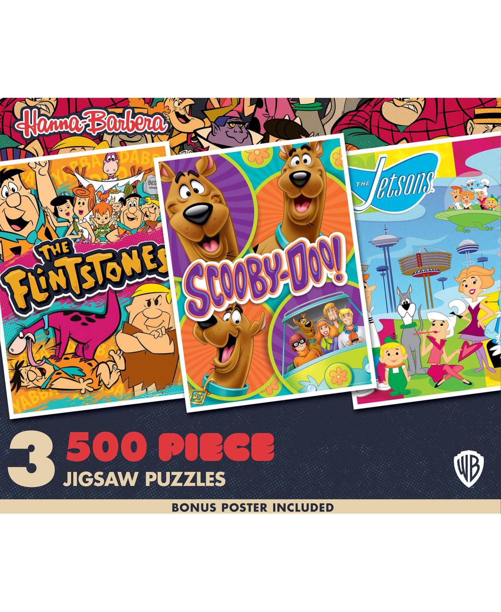 Набор пазлов MasterPieces Hanna-Barbera, 3 упаковки по 500 элементов