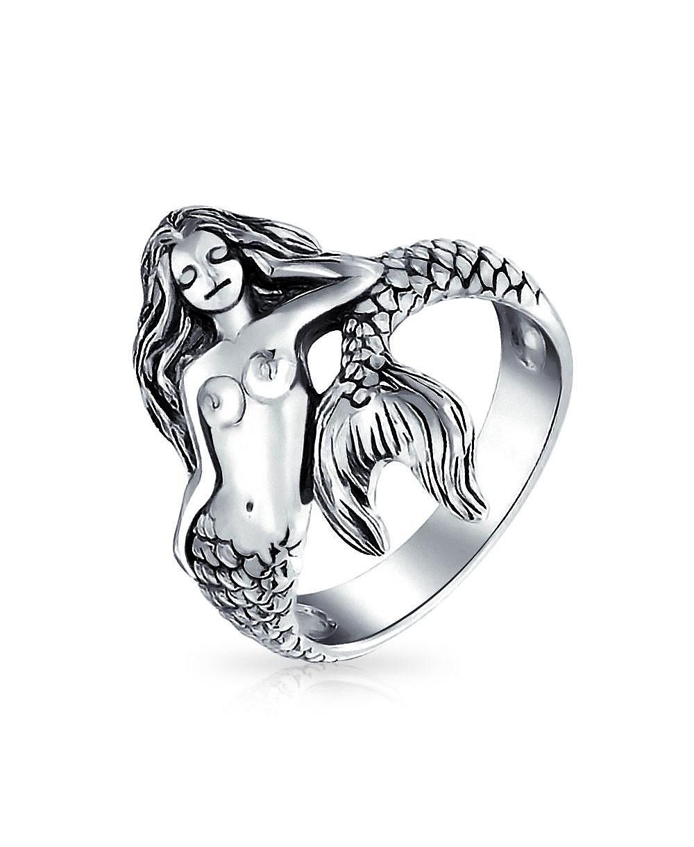 Кольцо Bling Jewelry Nautical Marine Life Tropical Beach Nymph Siren Mermaid Sterling Silver