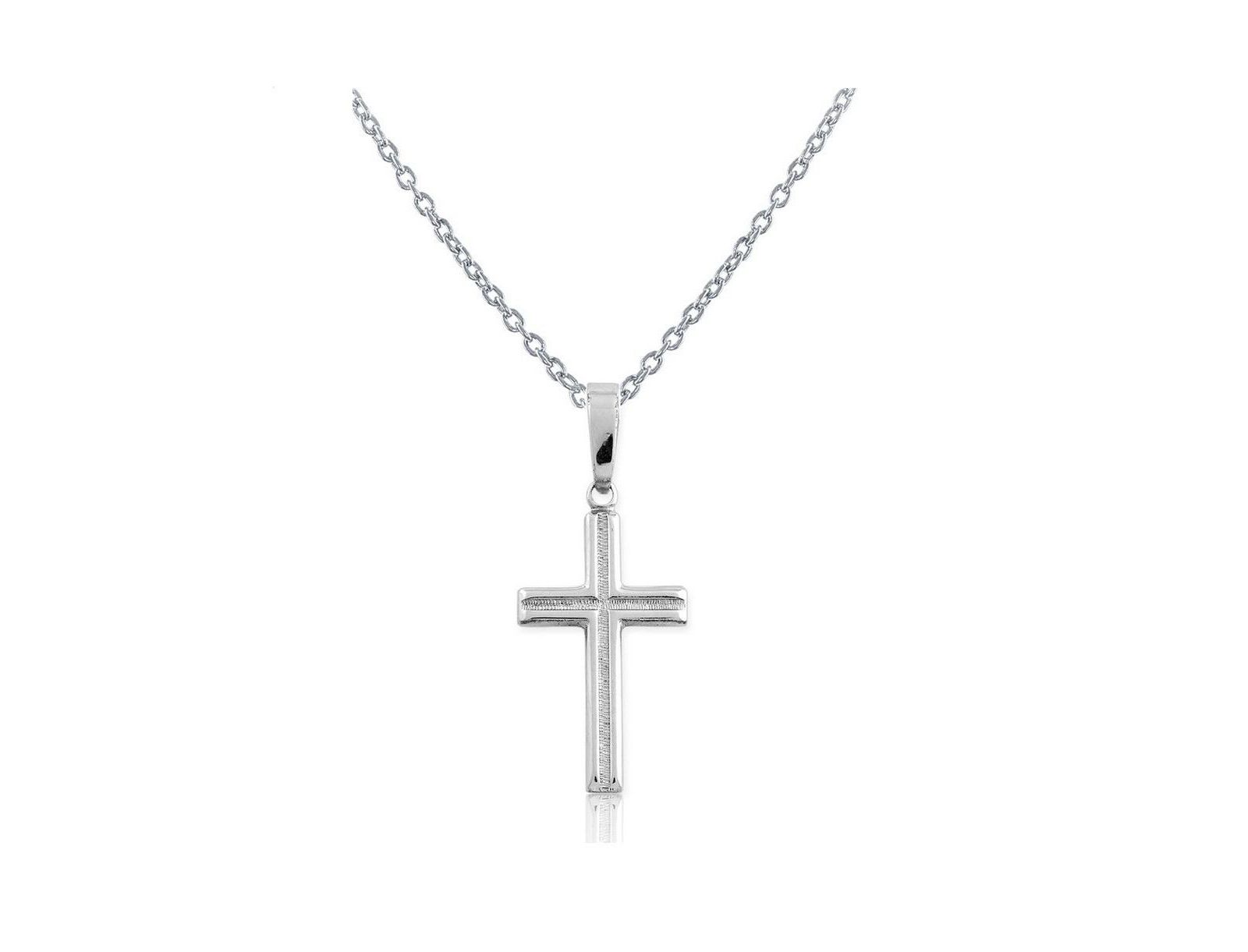 Подвеска Simona Sterling Silver с маленьким бриллиантовым огранением в форме креста