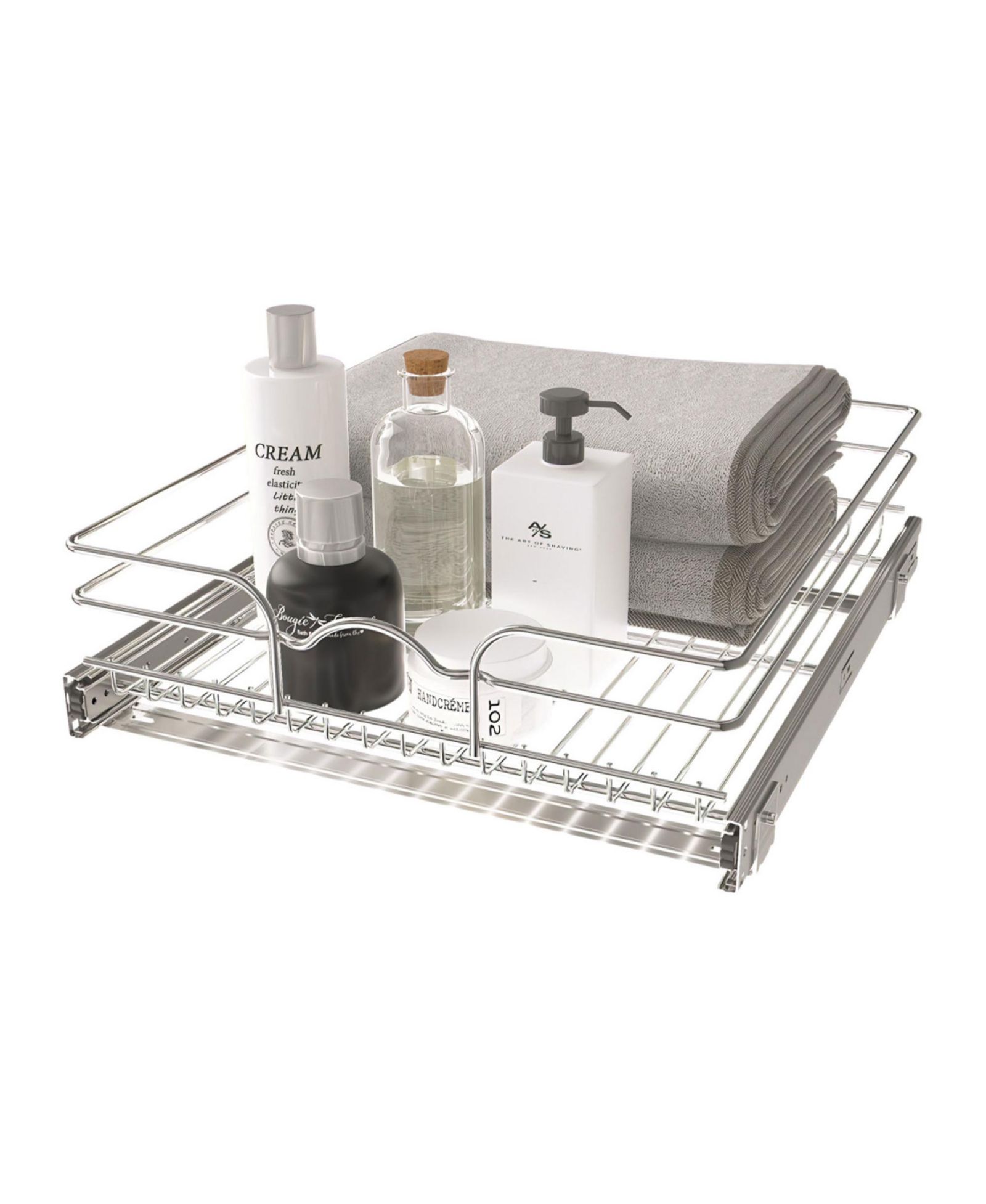 Rev-A-Shelf Pullout Basket Organizer for Kitchen or Vanity Cabinets, 18 x 20 In, 5WB1-1820CR-1