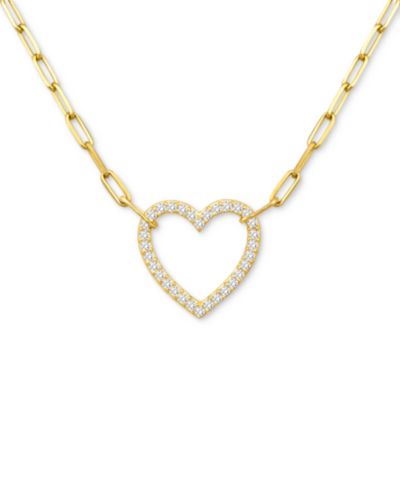 Подвеска-ожерелье Giani Bernini Cubic Zirconia Heart, 16" + 2" удлинитель