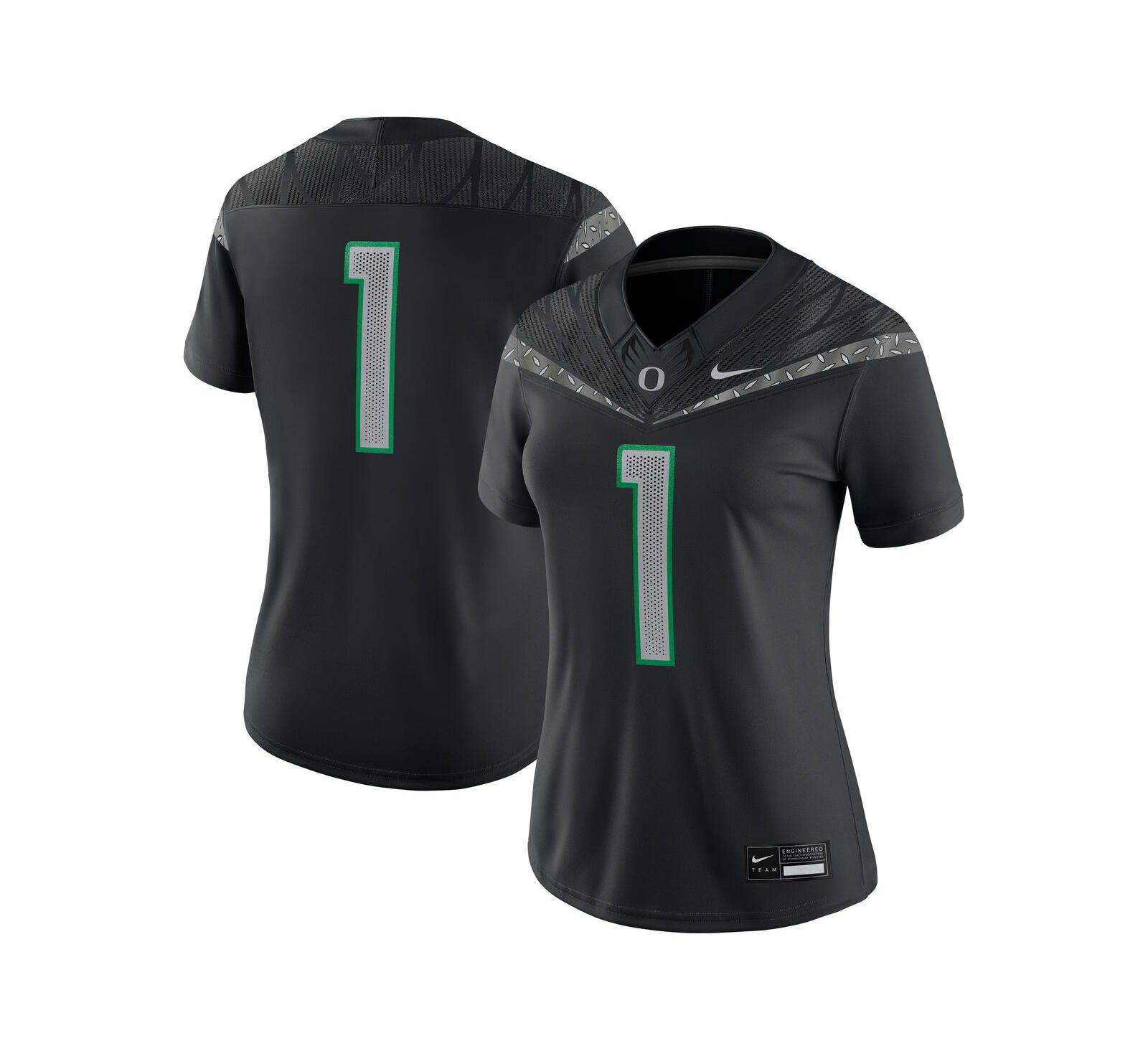 Nike Женский игровой джерси Black Oregon Ducks