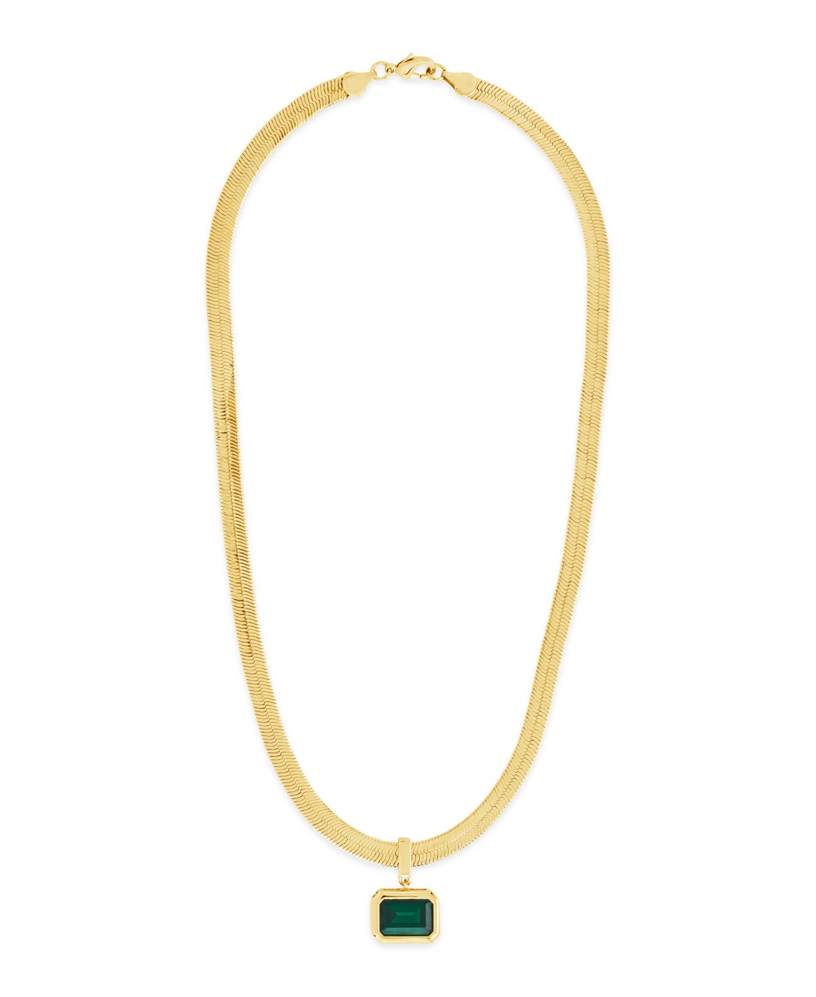 Sterling Forever Подвеска-ожерелье Herringbone с кубическим цирконием Calder