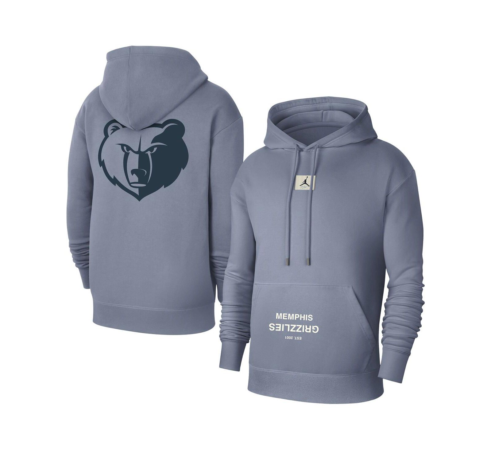 Мужское худи Jordan Gray Memphis Grizzlies Courtside Statement Edition Pullover