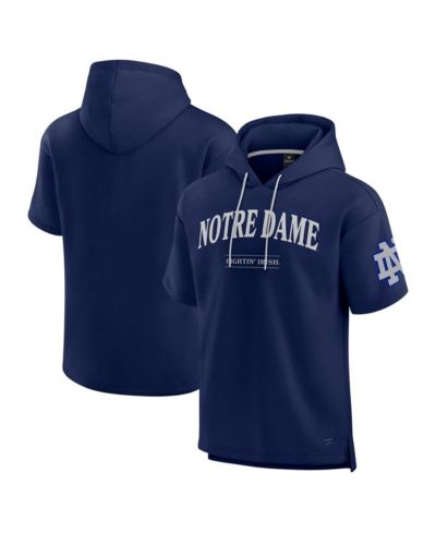 Мужское худи Fanatics Navy Notre Dame Fighting Irish Ready с коротким рукавом