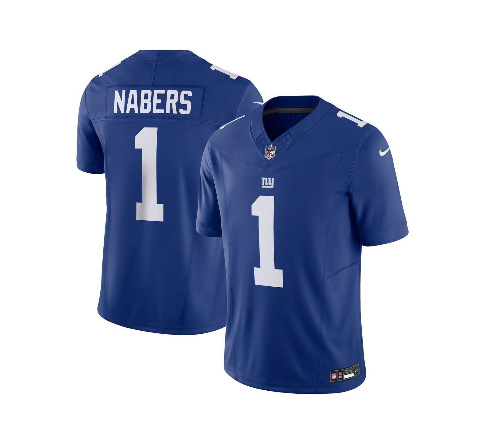 Nike Мужская джерси Malik Nabers Royal New York Giants Vapor F.U.S.E. Limited