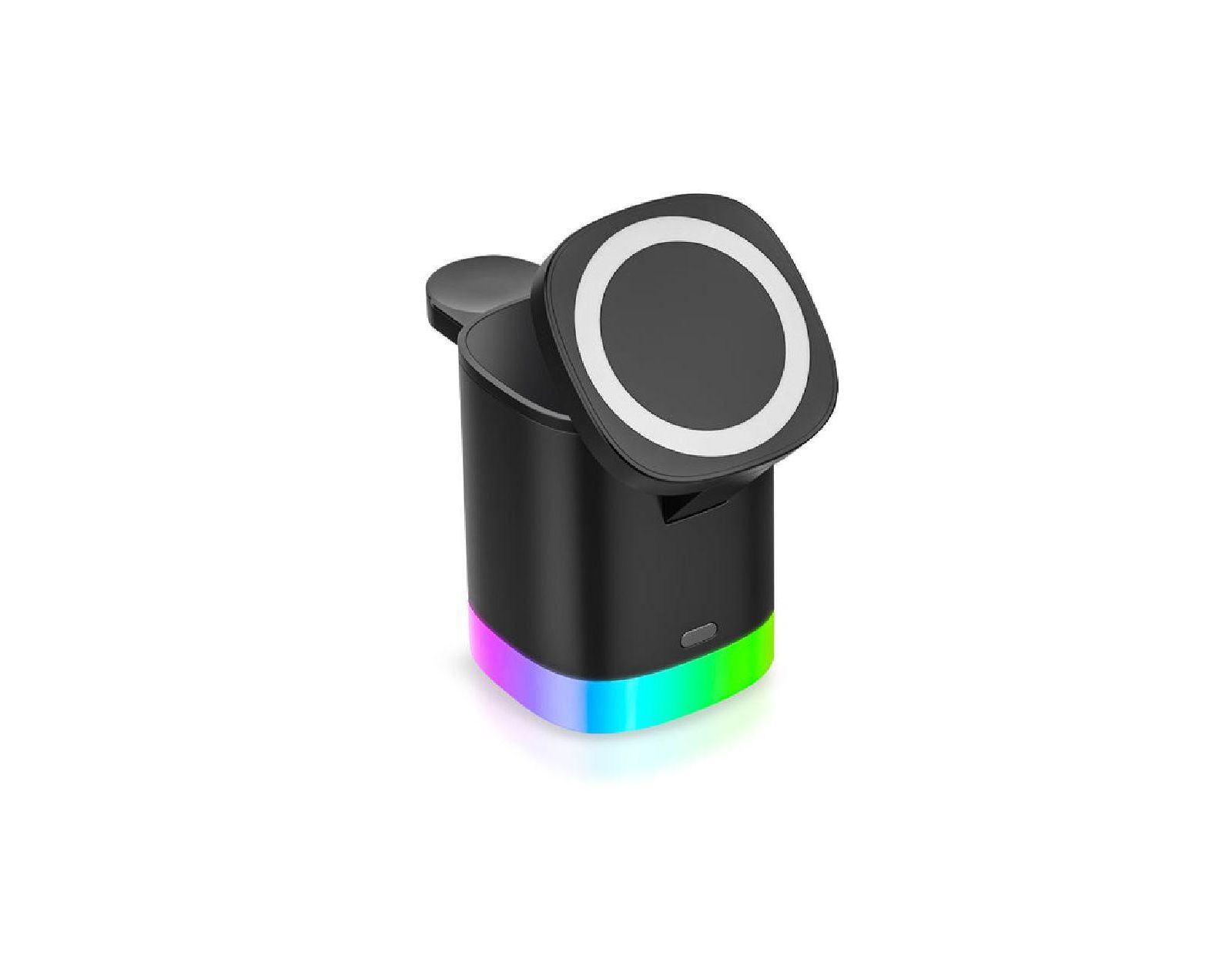 Rca RGB Wireless Charging Station with Mag-Safe for iPhone, Apple Watch, and AirPods